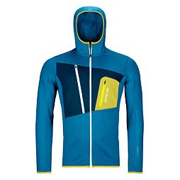 ORTOVOX pánská mikina FLEECE GRID HOODY Heritage Blue