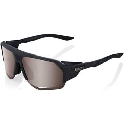 100% brýle NORVIK Soft Tact Crystal Black / HIPER Crimson SIlver Mirror Lens