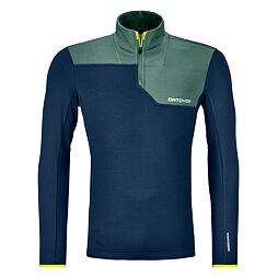 ORTOVOX pánská mikina FLEECE LIGHT ZIP NECK Deep Ocean