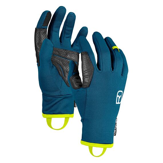 ORTOVOX pánské skialpové rukavice FLEECE LIGHT GLOVE Petrol Blue