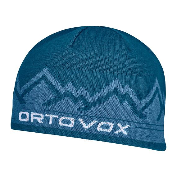 ORTOVOX čepice PEAK BEANIE Petrol Blue