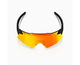 100% brýle AEROCRAFT Soft Tact Black / HiPER Red Multilayer Mirror Lens